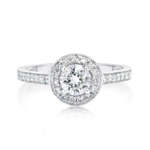Classy halo diamond ring