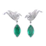 Deep green earrings