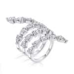 Pear shape snake ring