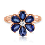 Sapphire flower ring