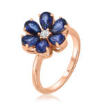Sapphire flower ring - Image 2