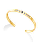 Yellow gold classy Becky bangle - Image 2