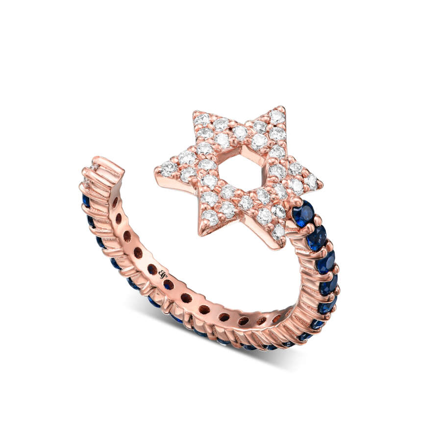 Star Of David Open Ring