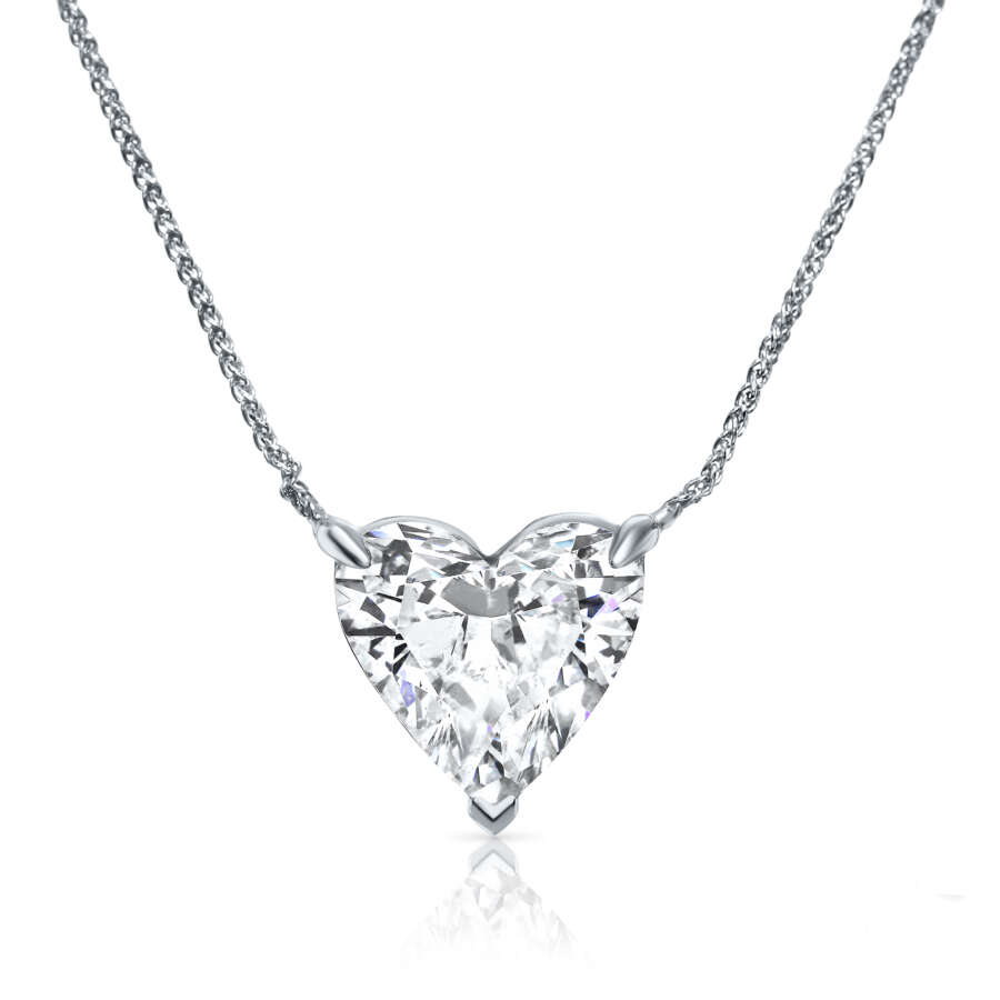 Heart shape diamond pendant 2